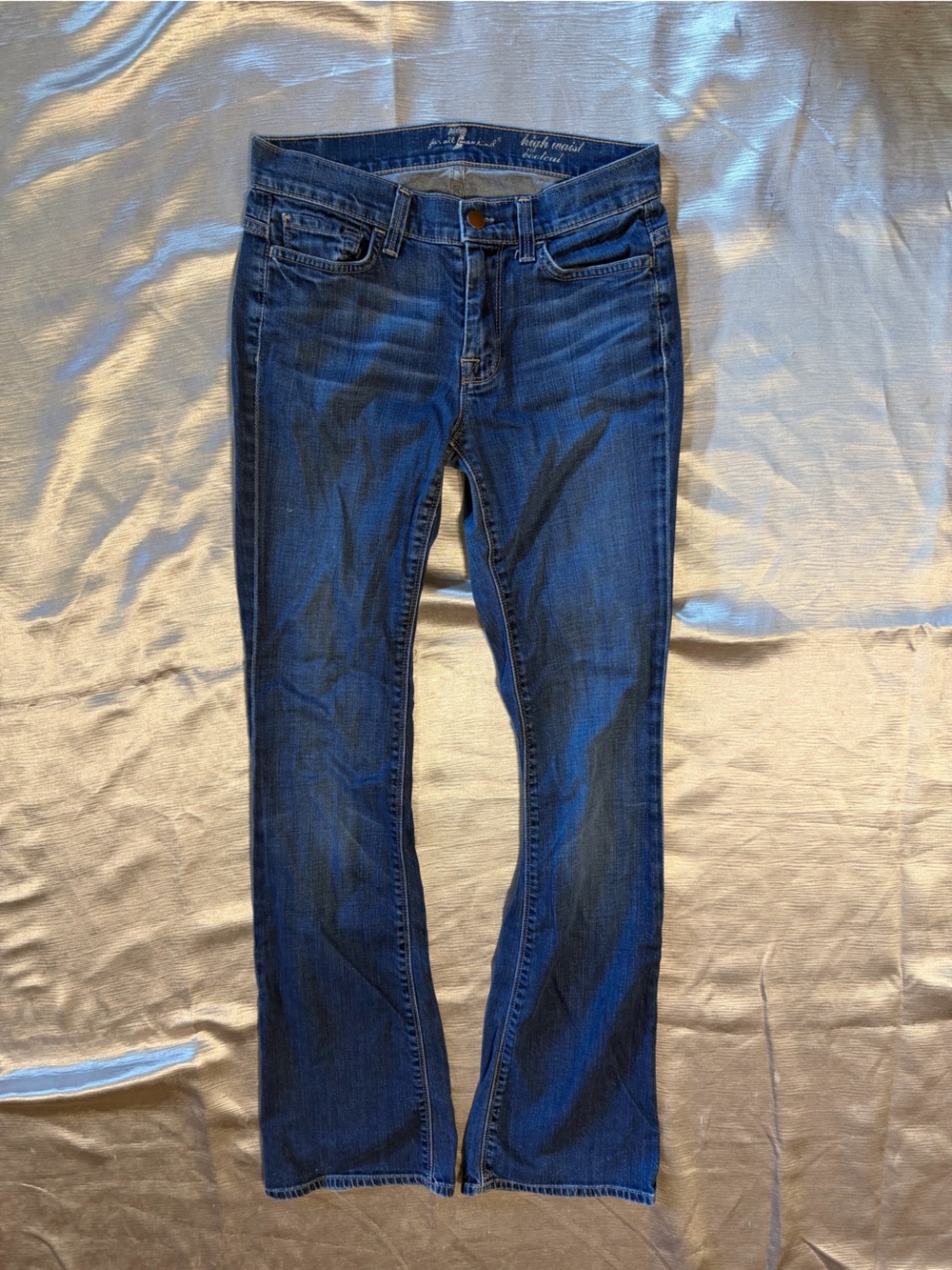 7 For All Mankind Women's Dark Blue Flare Jeans